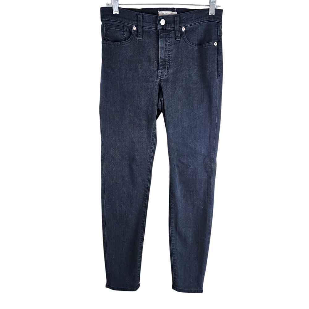Madewell 9" High Rise Black Skinny Jeans Lunar In 27 - Picture 5 of 11